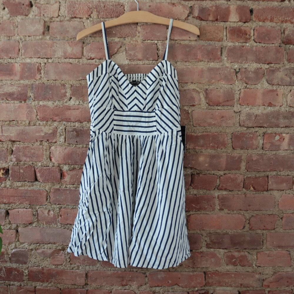 LAST CALL 🚨 Express Blue and White Striped A-Line Dress 💙🤍